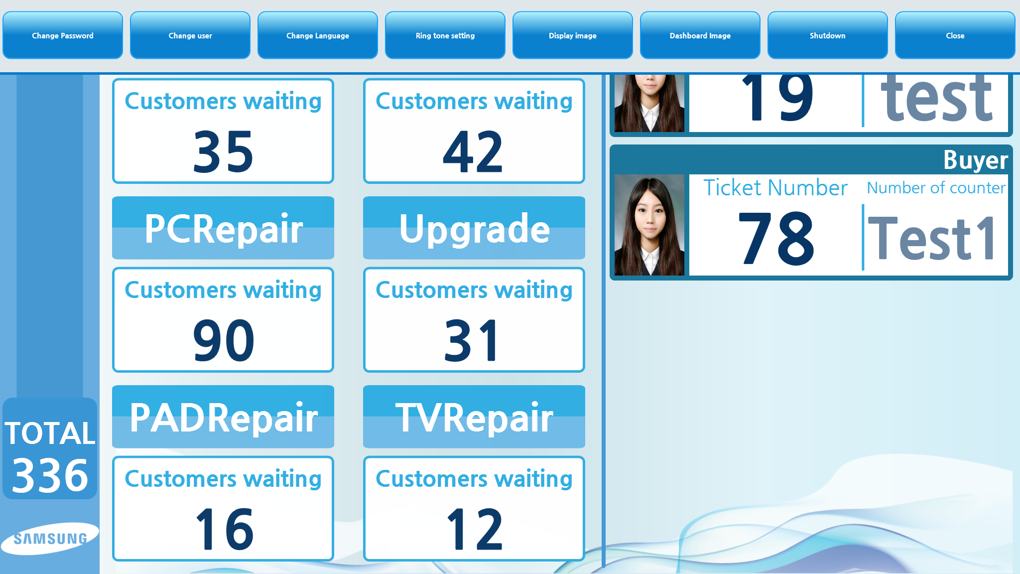 순번 대기표 외주 개발 - 삼성전자 Waiting Ticket Machine Outsourcing